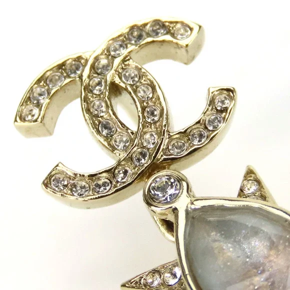 CHANEL Gold Logo Earrings - Picture 5 of 10